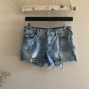 Free People Distressed Ripped Denim  Shorts